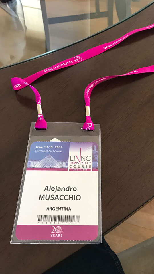 Fucac en LINNC París 2017: acreditación Dr. Alejandro Musacchio.